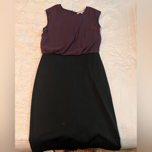 LOFT Purple and Black Dress